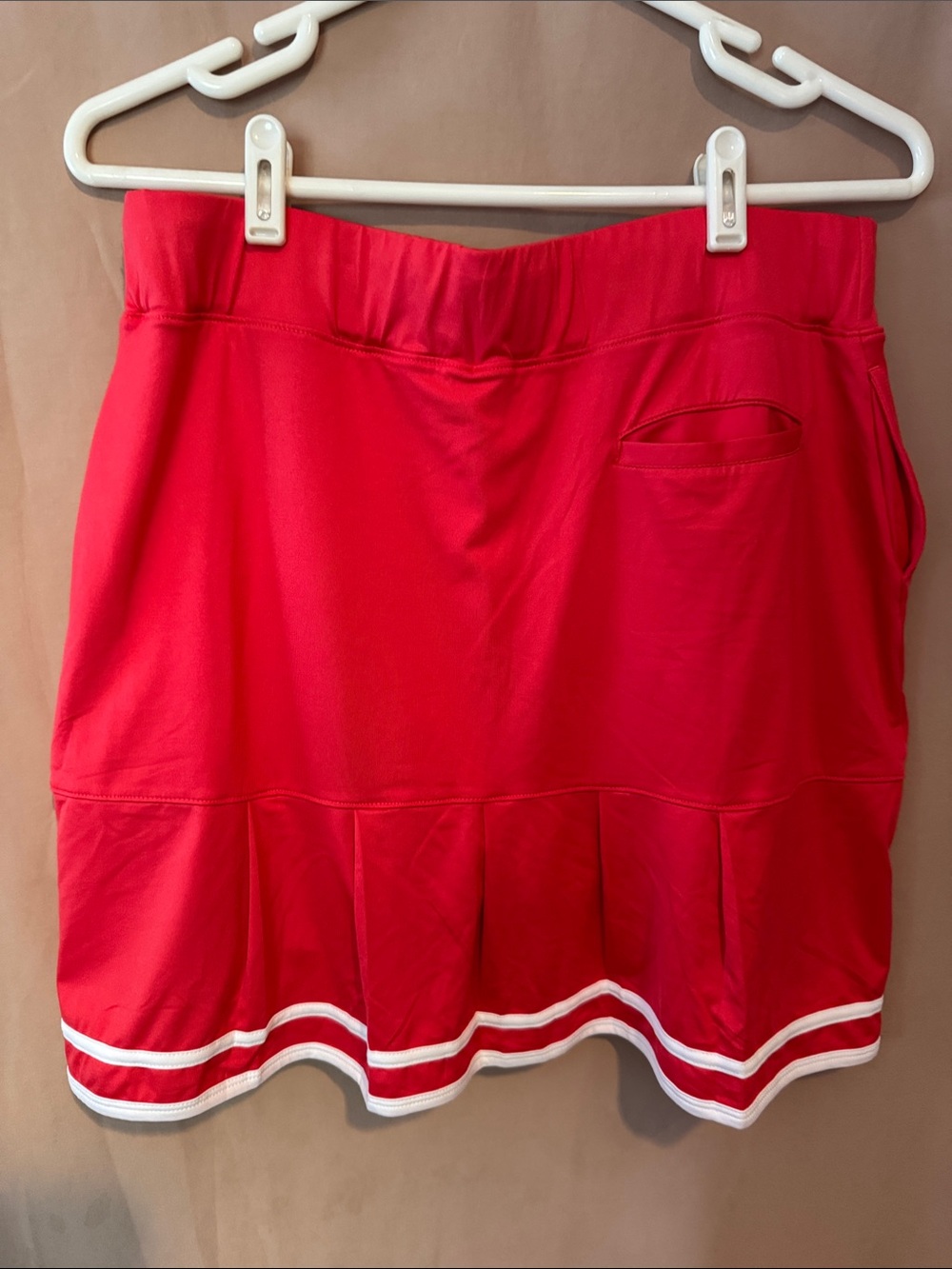 Sport Haley Red Skater Skirt with White Trim - Picture 4 of 7